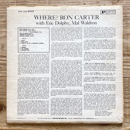 RON CARTER with ERIC DOLPHY, MAL WALDRON / WHERE?  - US New Jazz Original