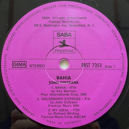 JOHN COLTRANE / BAHIA - German Saba