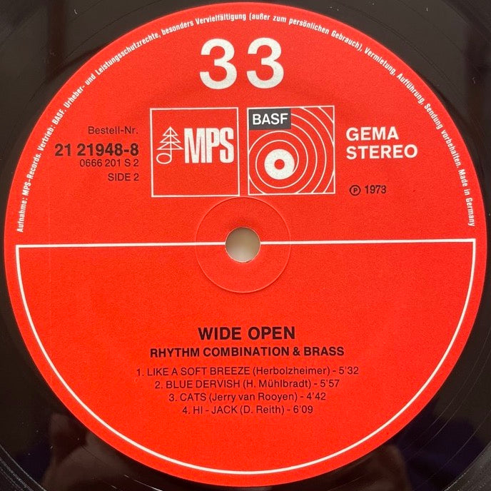 PETER HERBOLZHEIMER RHYTHM COMBINATION & BRASS / WIDE OPEN - German MPS original