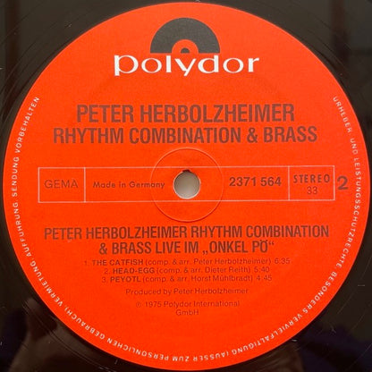 PETER HERBOLZHEIMER RHYTHM COMBINATION & BRASS / LIVE IM ONKEL PO - German Polydor Original