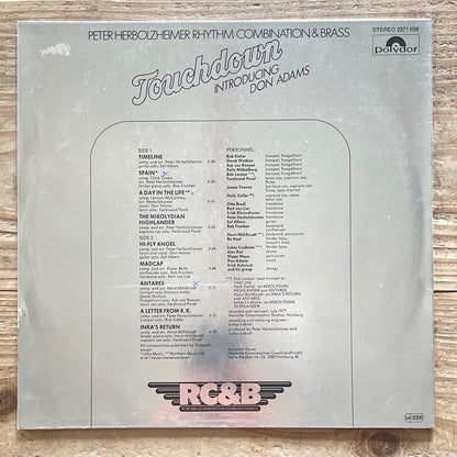PETER HERBOLZHEIMER RHYTHM COMBINATION &amp; BRASS / TOUCHDOWN - German Polydor Original