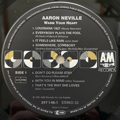 AARON NEVILLE / WARM YOUR HEART - Dutch A&M Original