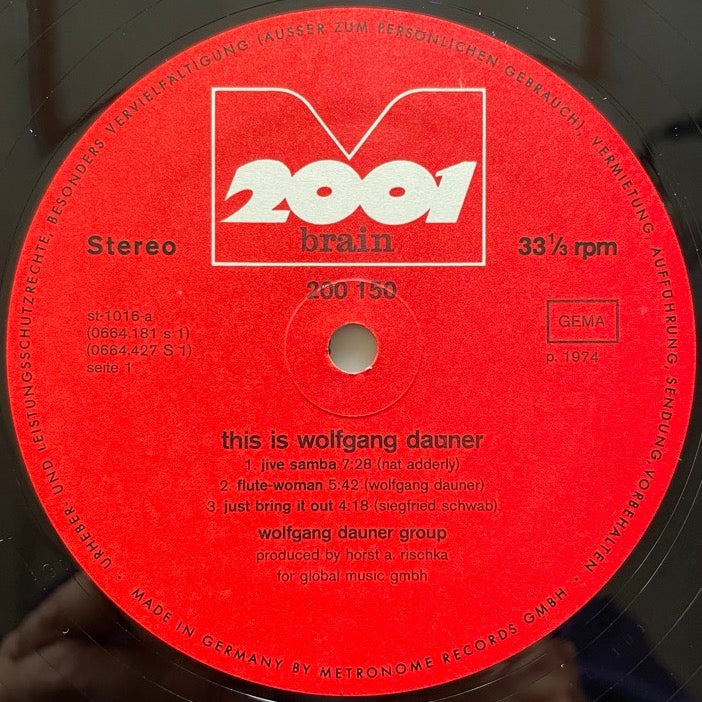 WOLFGANG DAUNER / THIS IS .. - German Brain
