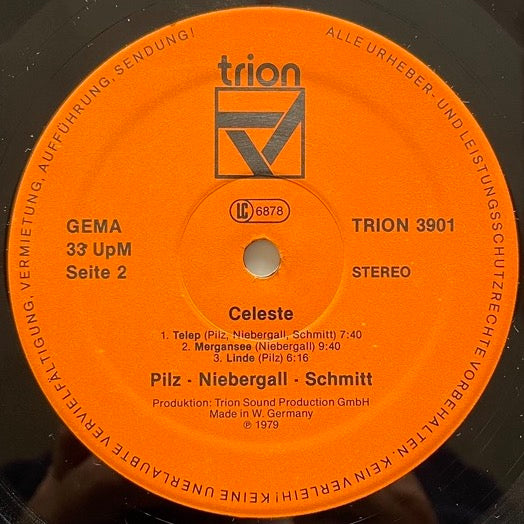PILZ - NIEBERGALL - SCHMITT / CELESTE - German Trion Original