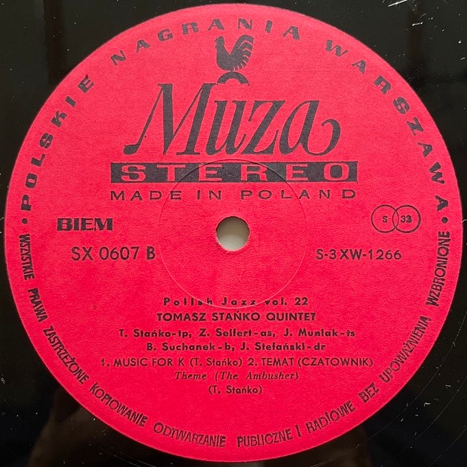 TOMASZ STANKO QUINTET / MUSIC FOR K (POLISH JAZZ vol.22) - Polish Muza