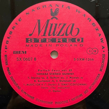TOMASZ STANKO QUINTET / MUSIC FOR K (POLISH JAZZ vol.22) - Polish Muza