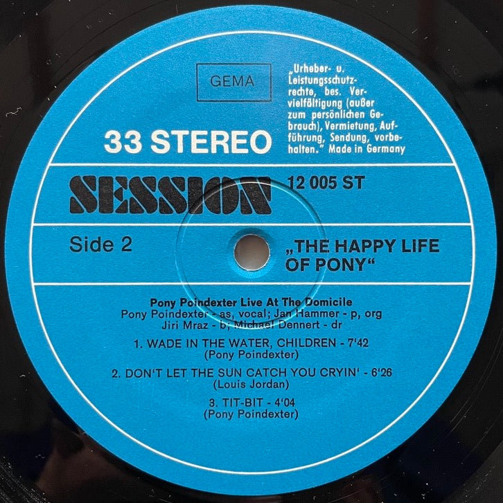 PONY POINDEXTER / HAPPY LIFE OF PONY - German Session Original
