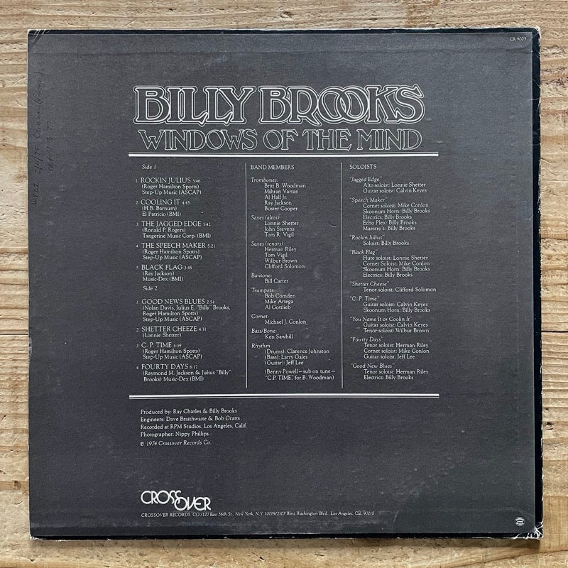 BILLY BROOKS / WINDOWS OF THE MIND - US Crossover Original