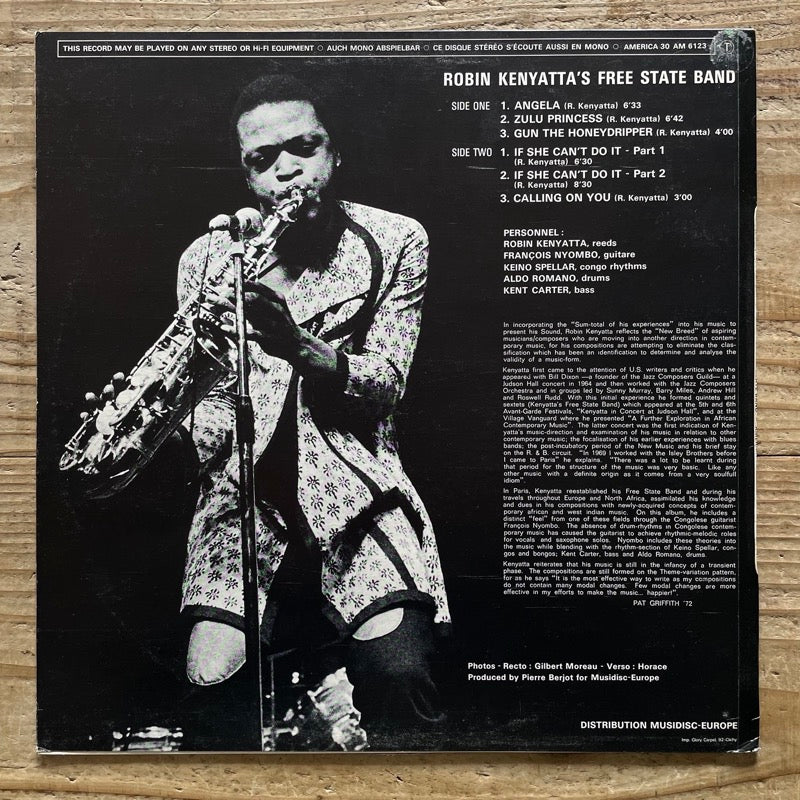 ROBIN KENYATTA'S FREE STATE BAND - French America Original