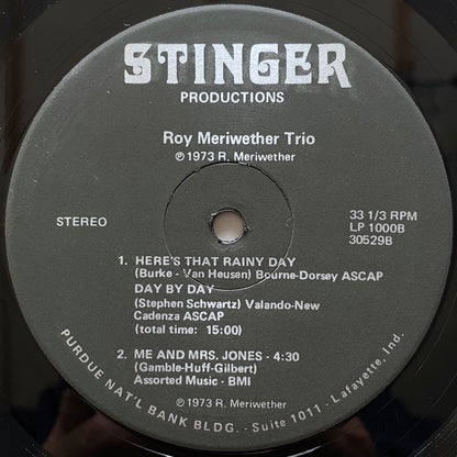 ROY MERIWETHER TRIO / NUBIAN LADY - US Stinger Original