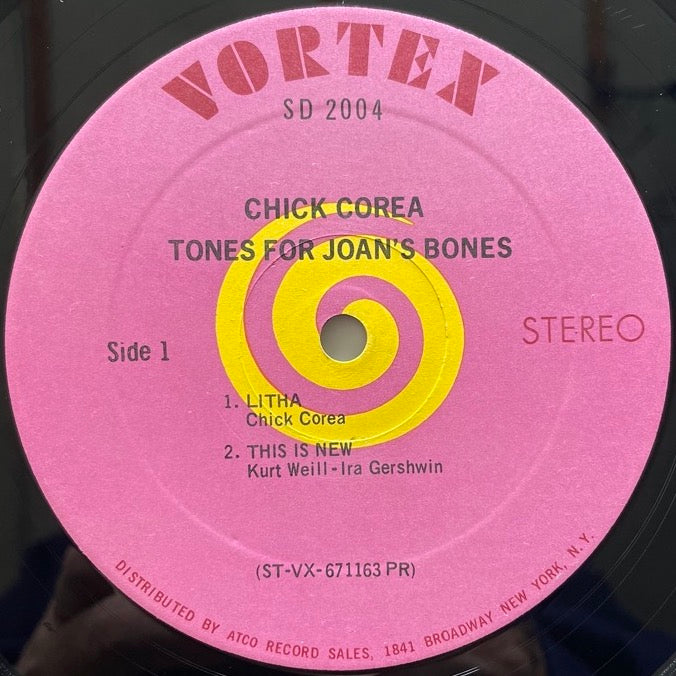CHICK COREA / TONES FOR JOAN'S BONES - US Vortex Original
