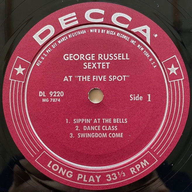 GEORGE RUSSELL SEXTET AT THE FIVE SPOT - US Decca Original