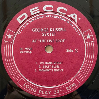 GEORGE RUSSELL SEXTET AT THE FIVE SPOT - US Decca Original
