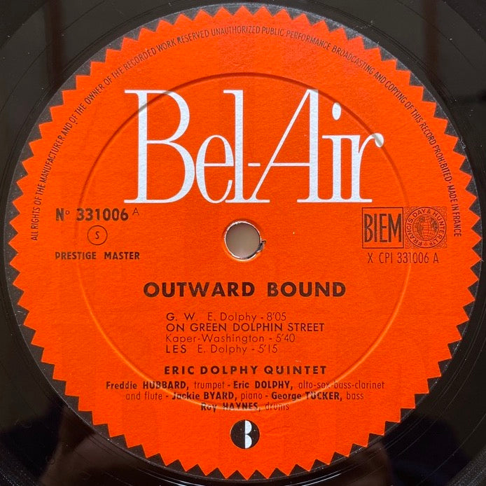 ERIC DOLPHY / OUTWARD BOUND - French Bel-Air