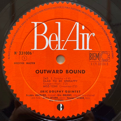 ERIC DOLPHY / OUTWARD BOUND - French Bel-Air