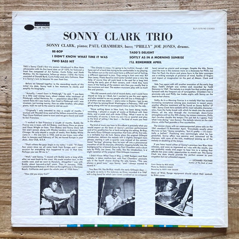 SONNY CLARK TRIO BLP 1579 - US Blue Note Liberty MONO