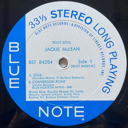 JACKIE McLEAN / 'BOUT SOUL - US Blue Note Original