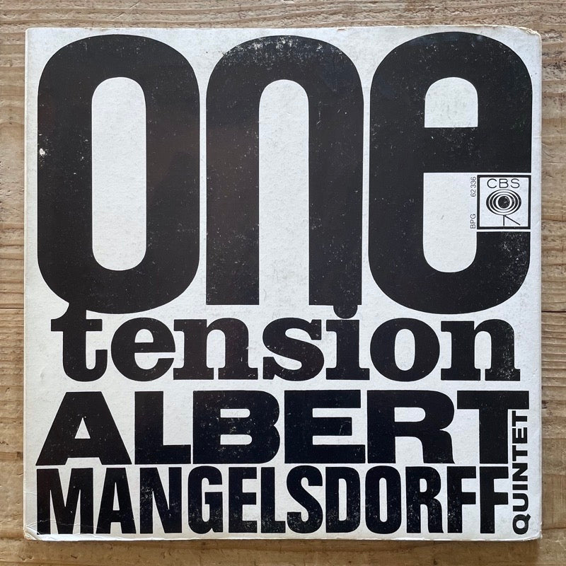 ALBERT MANGELSDORFF QUINTET / ONE - TENSION - German CBS Original