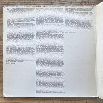 ALBERT MANGELSDORFF QUINTET / ONE - TENSION - German CBS Original