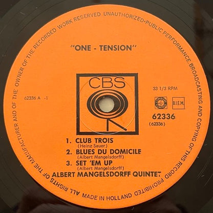 ALBERT MANGELSDORFF QUINTET / ONE - TENSION - German CBS Original