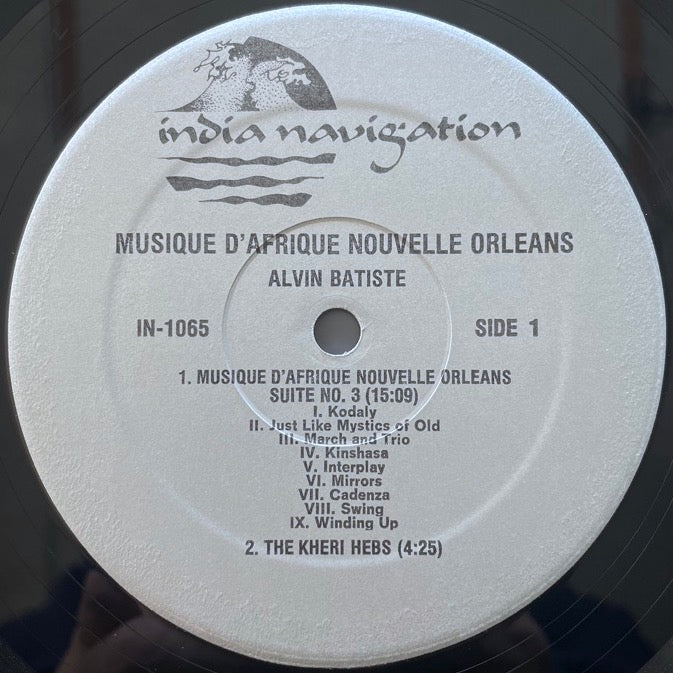 ALVIN BATISTE / MUSIQUE D'AFRIQUE NOUVELLE ORLEANS - US India Navigation Original