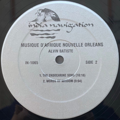 ALVIN BATISTE / MUSIQUE D'AFRIQUE NOUVELLE ORLEANS - US India Navigation Original