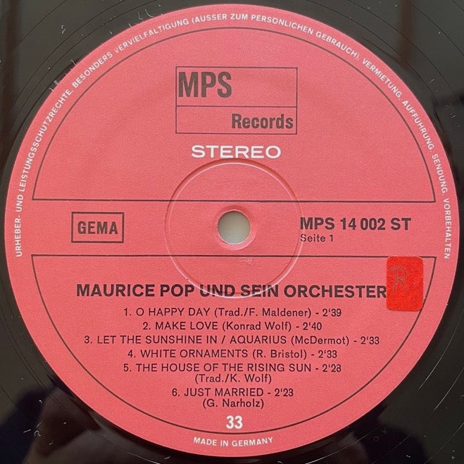 MAURICE POP / PLAY TOGETHER - German MPS Original