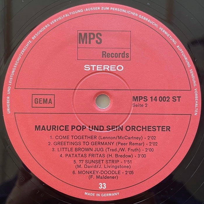 MAURICE POP / PLAY TOGETHER - German MPS Original