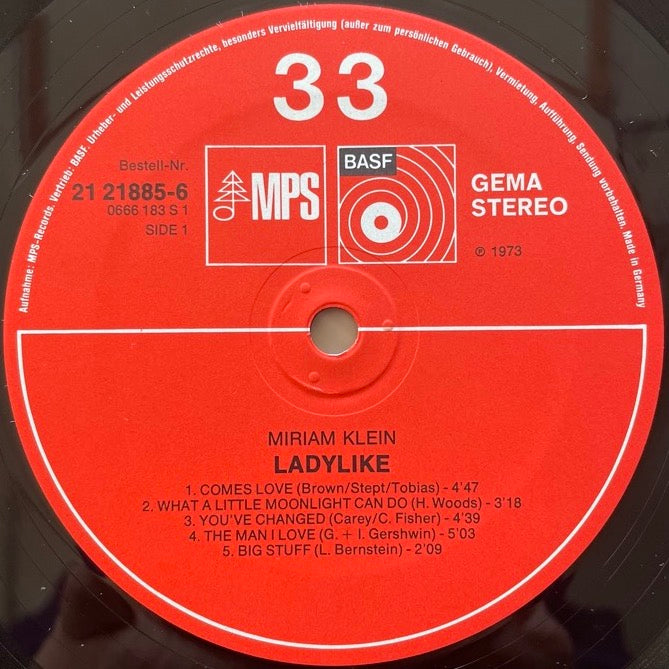 MIRIAM KLEIN / LADY LIKE - German MPS Original