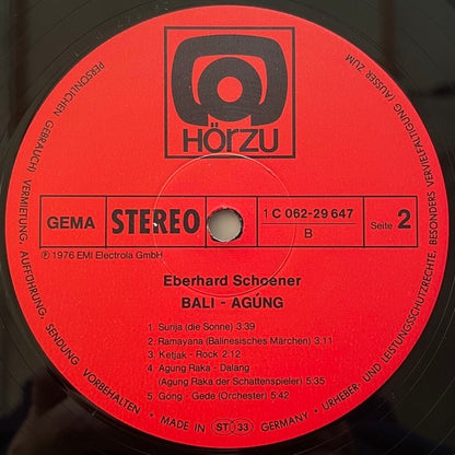 EBERHARD SCHOENER / BALI-AGUNG - German Horzu Original