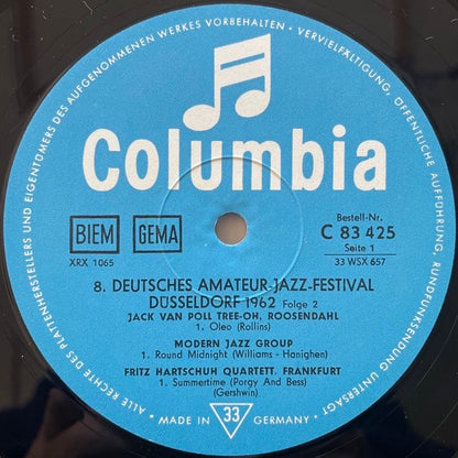 VA / 8. DEUTSCHES AMATEUR-JAZZ-FESTIVAL DUSSELDORF 1962 FOLGE 2 - German Columbia original