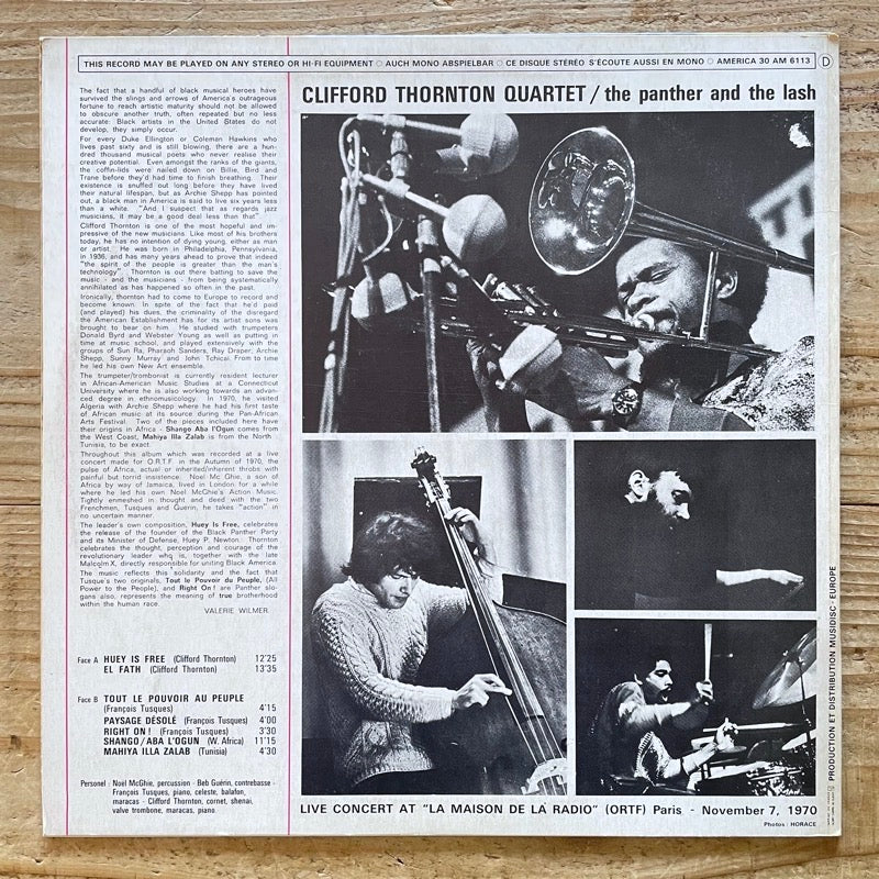 CLIFFORD THORNTON / THE PANTHER AND THE LASH - France America Original