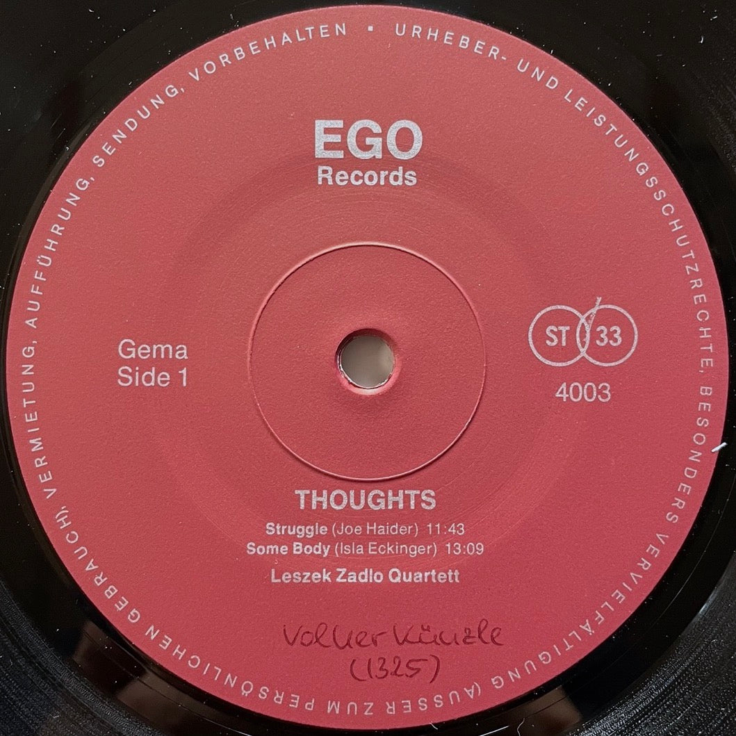LESZEK ZADLO QUARTETT / THOUGHTS - German EGO Original