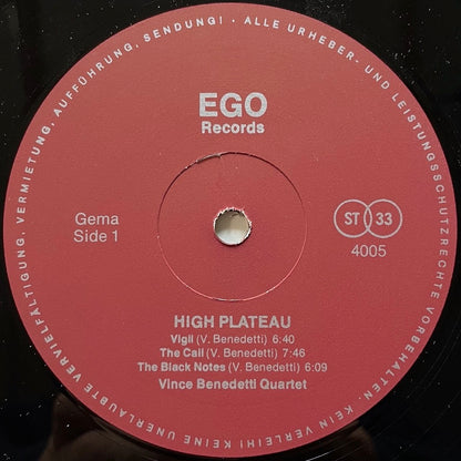 VINCE BENEDETTI / THE DWELLERS ON THE HIGH PLATEAU - German EGO original