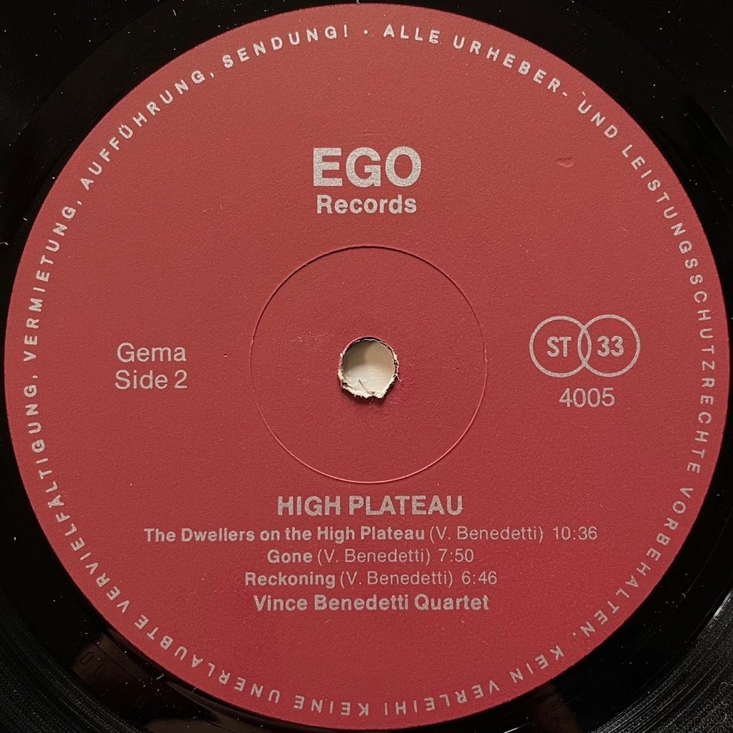 VINCE BENEDETTI / THE DWELLERS ON THE HIGH PLATEAU - German EGO original