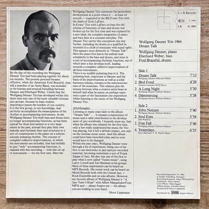 WOLFGANG DAUNER TRIO / DREAM TALK - German L+R