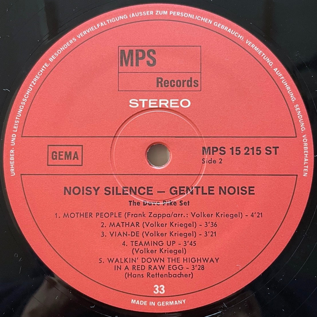 DAVE PIKE SET / NOISY SILENCE - GENTLE NOISE - German MPS original