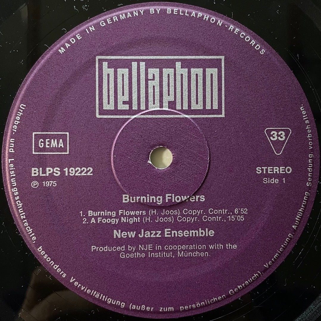 NEW JAZZ ENSEMBLE / BURNING FLOWERS.. - German Bellaphon Original
