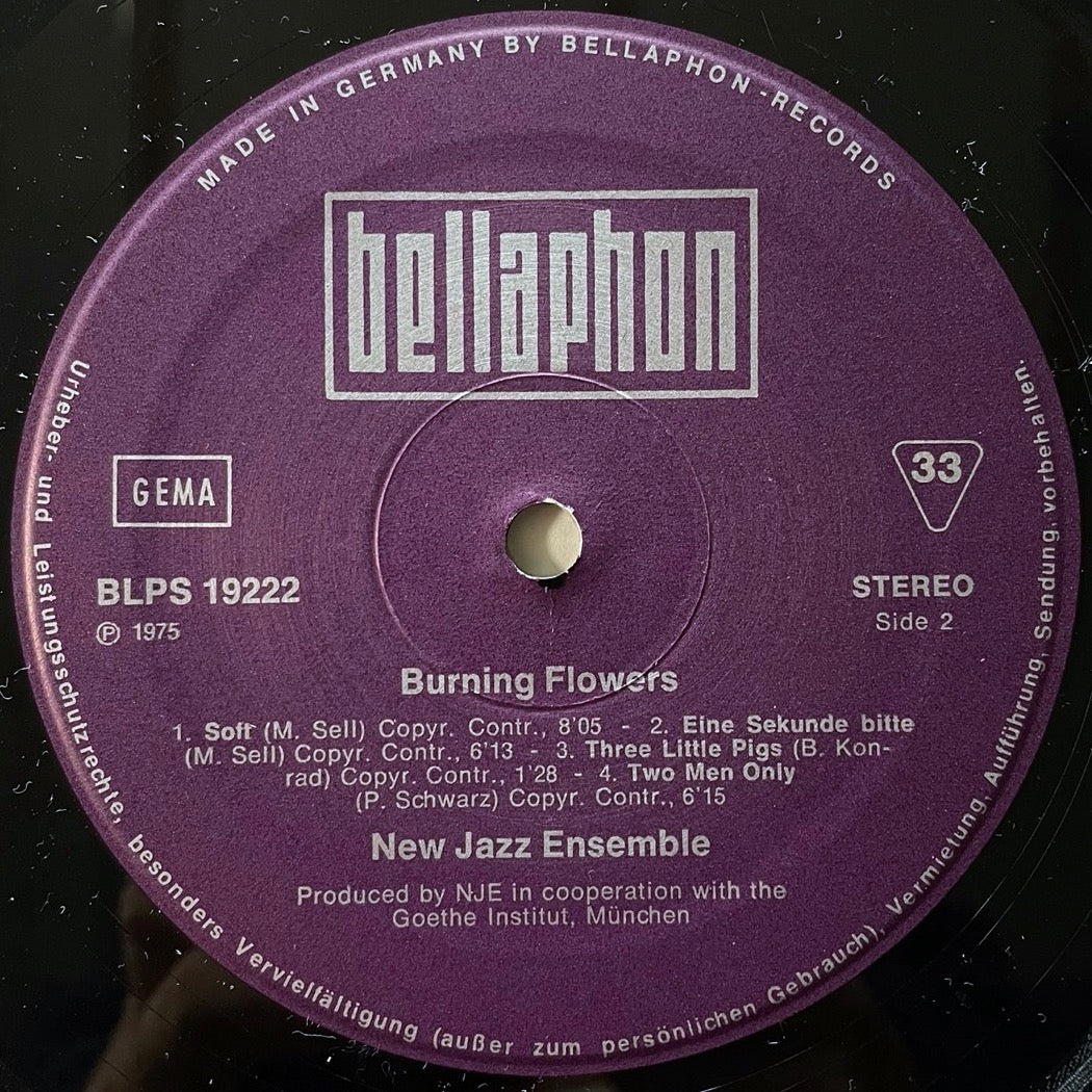 NEW JAZZ ENSEMBLE / BURNING FLOWERS.. - German Bellaphon Original