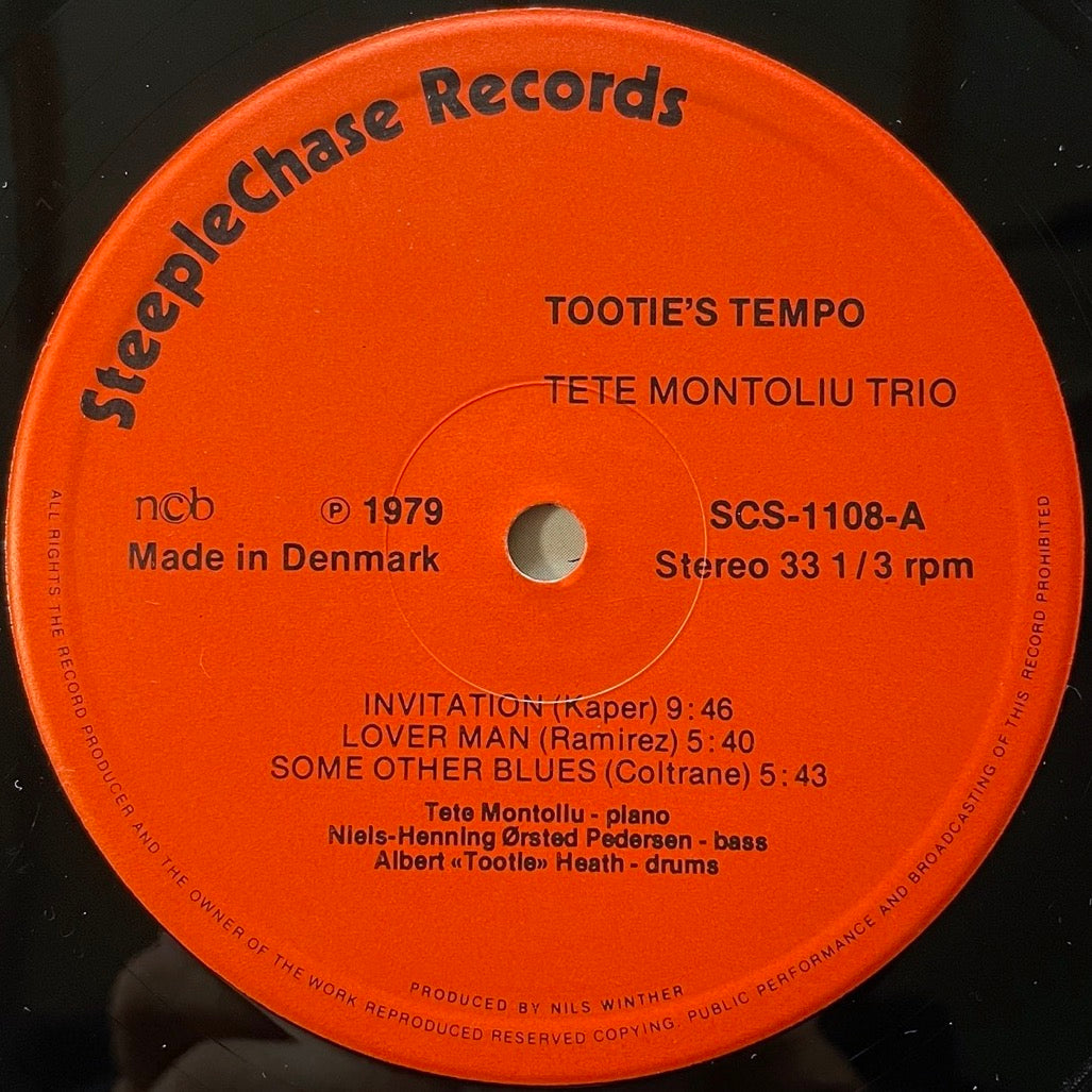 TETE MONTOLIU TRIO / TOOTIE'S TEMPO - Danish SteepleChase Original