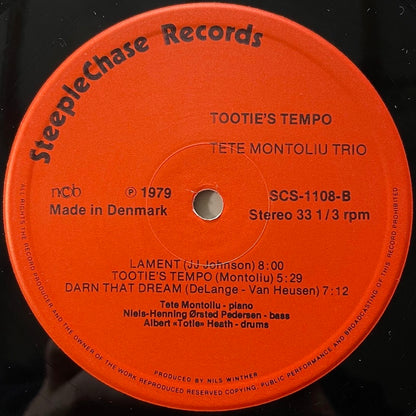 TETE MONTOLIU TRIO / TOOTIE'S TEMPO - Danish SteepleChase Original