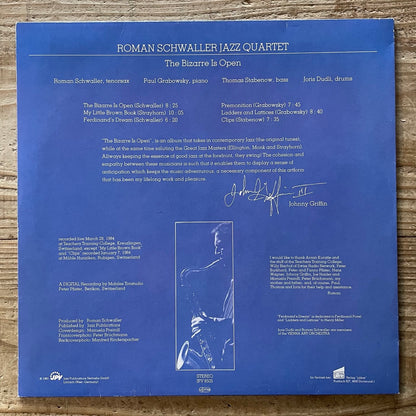 ROMAN SCHWALLER JAZZ QUARTET / THE BIZARRE IS OPEN - German Jazz Publications Original