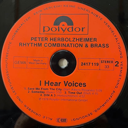 PETER HERBOLZHEIMER RHYTHM COMBINATION &amp; BRASS / I HEAR VOICES - German Polydor original