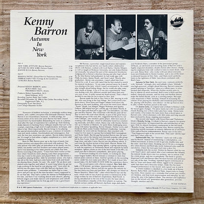KENNY BARRON TRIO / AUTUMN IN NEW YORK - US Uptown Original