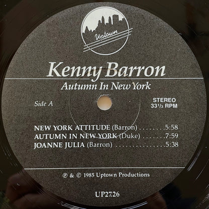 KENNY BARRON TRIO / AUTUMN IN NEW YORK - US Uptown Original