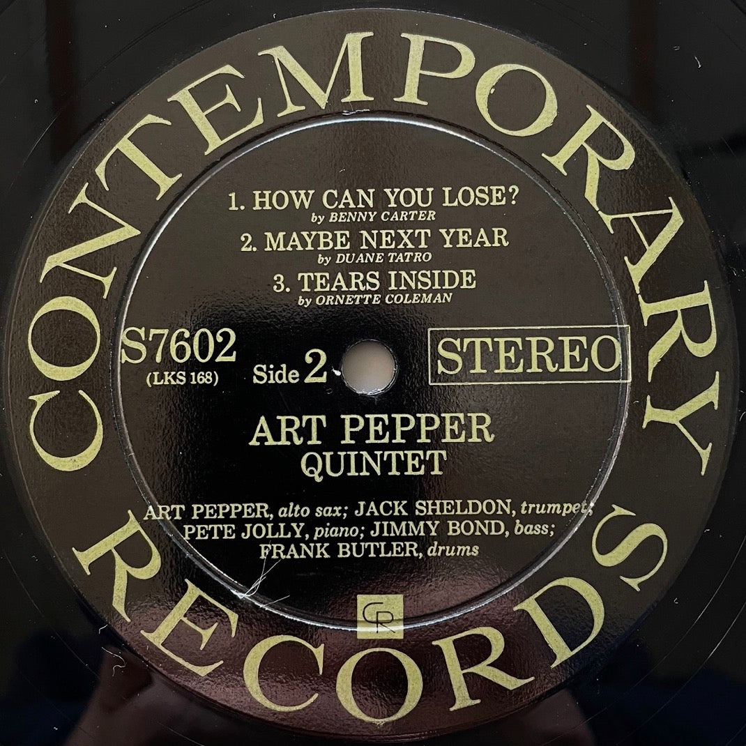 ART PEPPER QUINTET / SMACK UP - US Contemporary Original