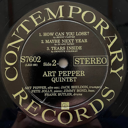 ART PEPPER QUINTET / SMACK UP - US Contemporary Original