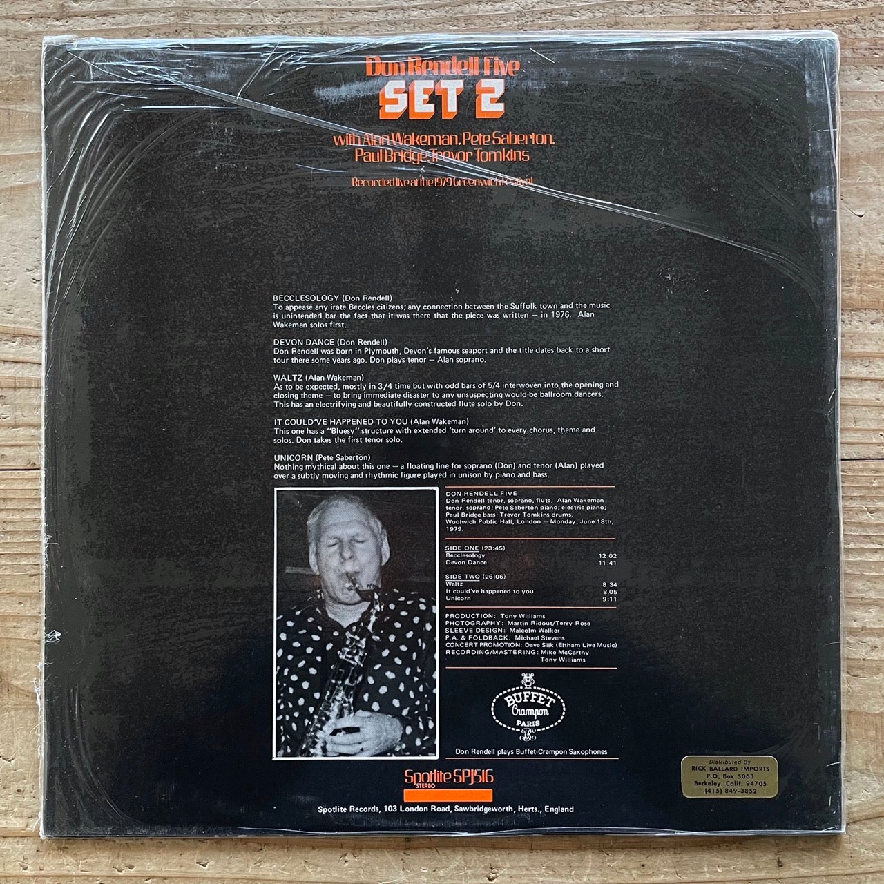 DON RENDELL FIVE / SET 2 - UK Spotlite original