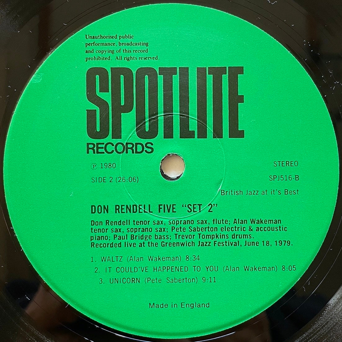 DON RENDELL FIVE / SET 2 - UK Spotlite original