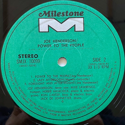 JOE HENDERSON / POWER TO THE PEOPLE - Japan Milestone